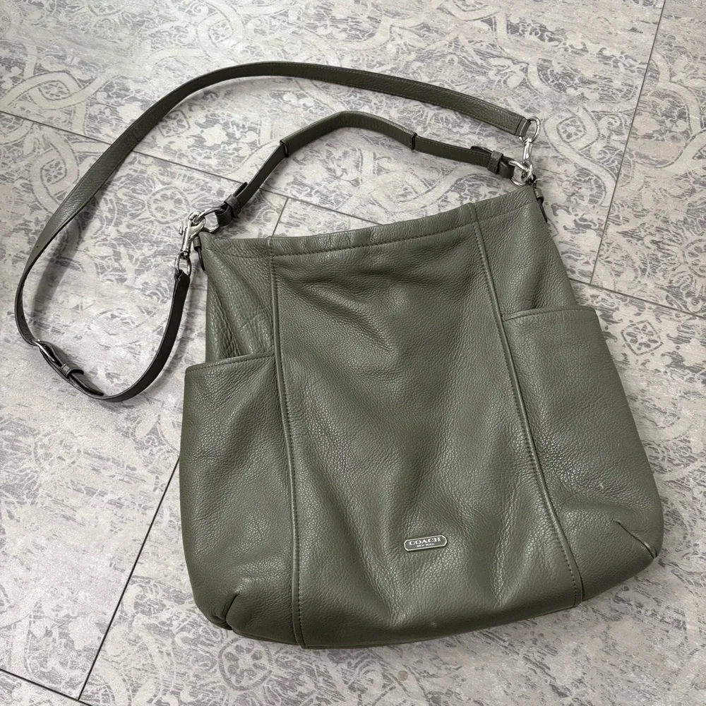 Coach | Park Leather Hobo Bag - Green Pebble Leather